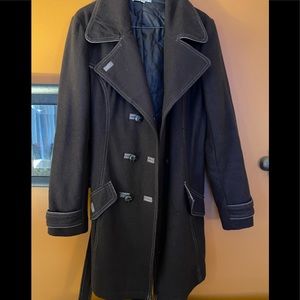 Brown wool trench needs 2 buttons